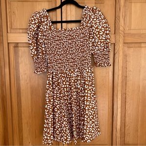 1. STATE burnt orange leopard print dress size small